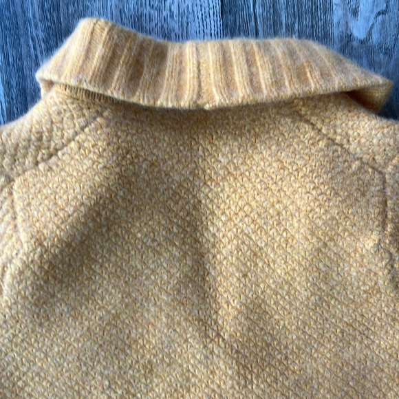 Johnstons of Elgin Cardigan Orange Cashmere Textured Collared Sweater Size Small - Picture 12 of 12